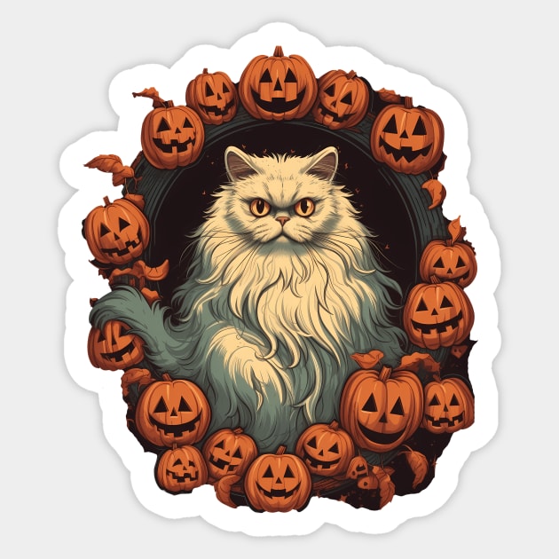 Persian Cat Cat Halloween, Cat Lover Sticker by dukito